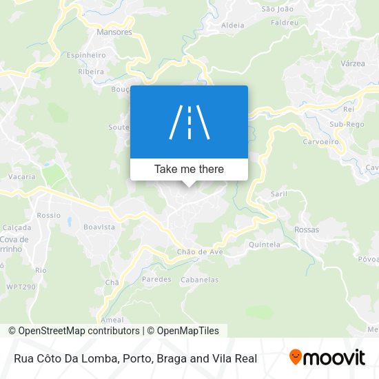 Rua Côto Da Lomba map