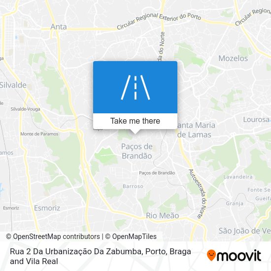 Rua 2 Da Urbanização Da Zabumba mapa