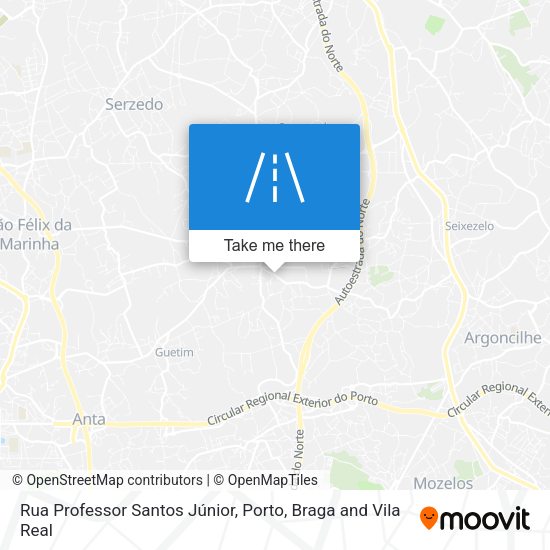 Rua Professor Santos Júnior mapa