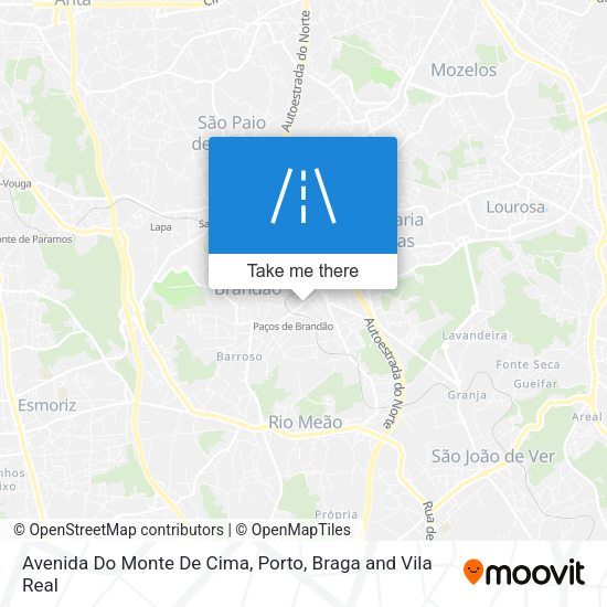 Avenida Do Monte De Cima mapa