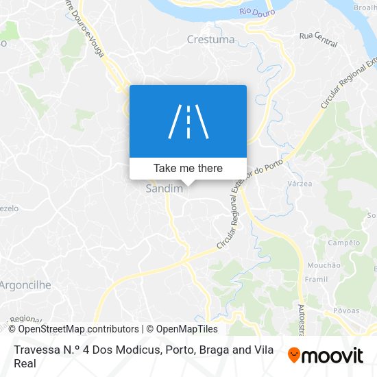 Travessa N.º 4 Dos Modicus mapa