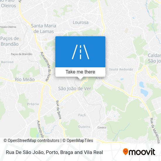 Rua De São João mapa