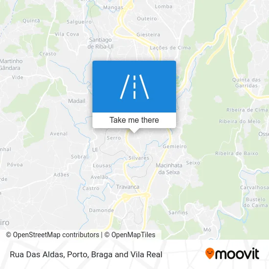 Rua Das Aldas map