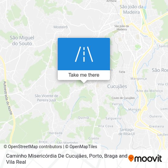 Caminho Misericórdia De Cucujães mapa