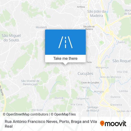 Rua António Francisco Neves mapa