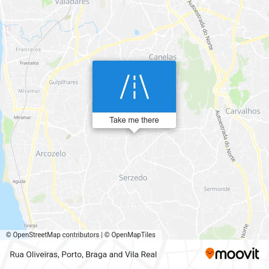 Rua Oliveiras map