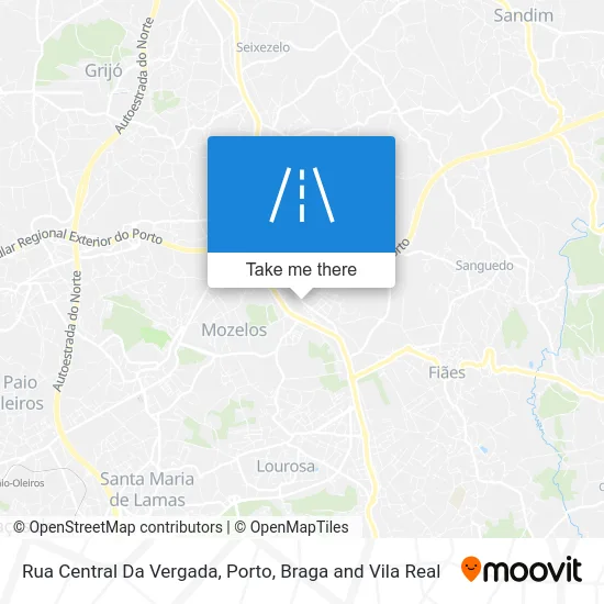 Rua Central Da Vergada map