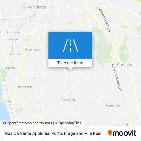 Rua Da Santa Apolónia mapa