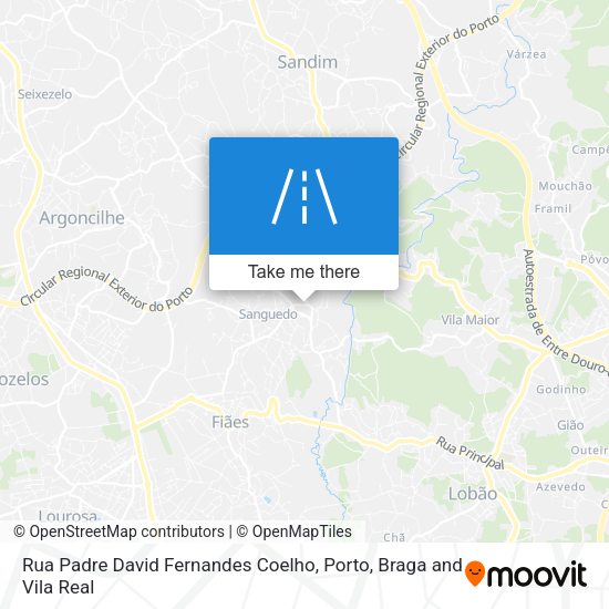 Rua Padre David Fernandes Coelho mapa
