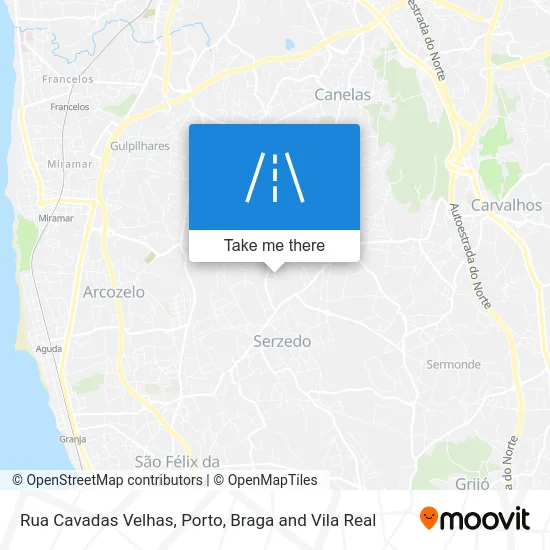 Rua Cavadas Velhas map