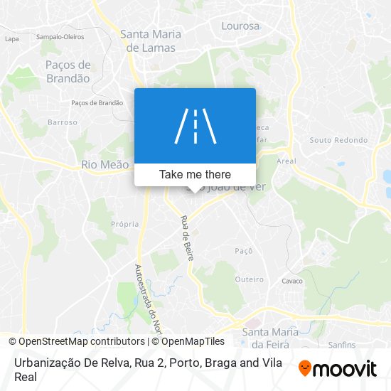 Urbanização De Relva, Rua 2 mapa