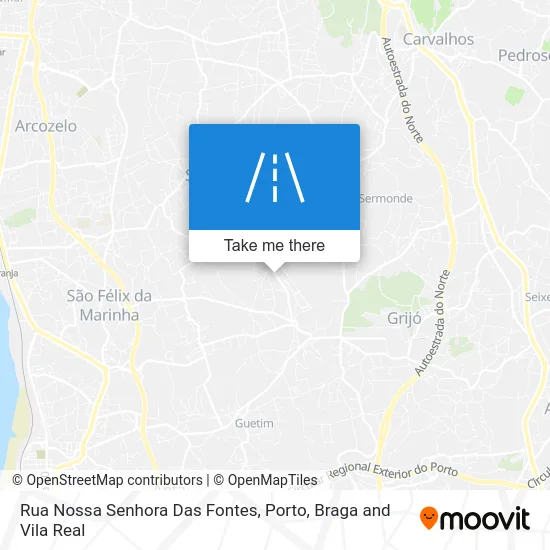 Rua Nossa Senhora Das Fontes map