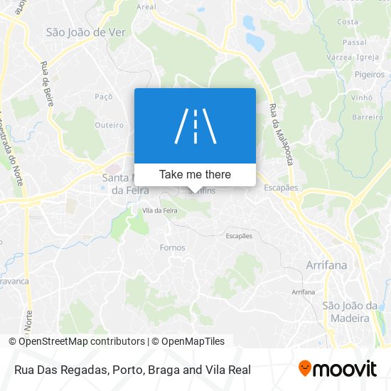 Rua Das Regadas map