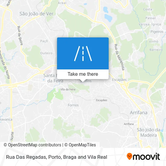 Rua Das Regadas map