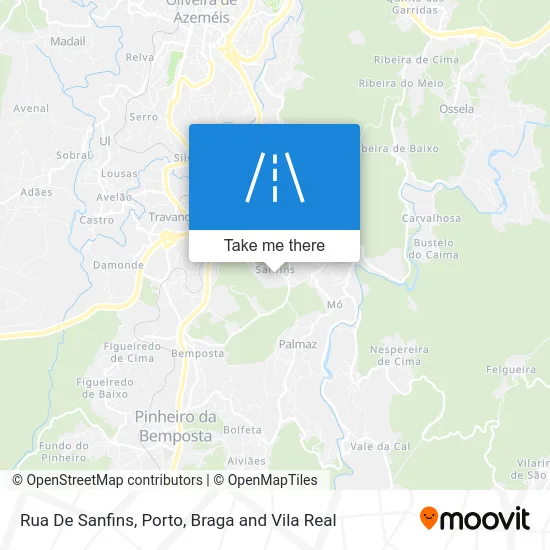 Rua De Sanfins map