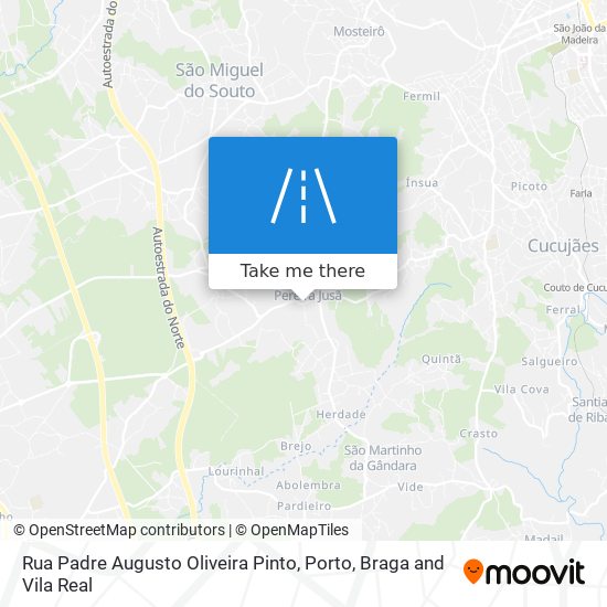 Rua Padre Augusto Oliveira Pinto mapa