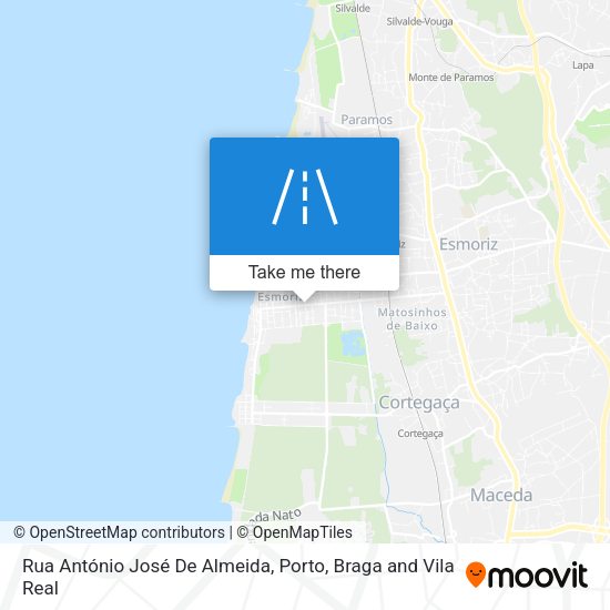 Rua António José De Almeida mapa