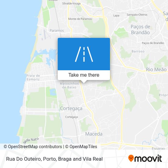Rua Do Outeiro mapa