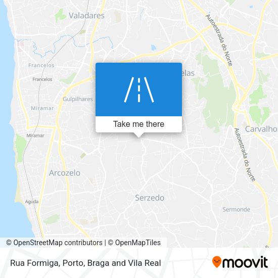 Rua Formiga mapa
