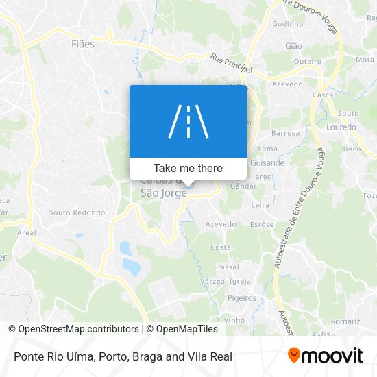 Ponte Rio Uíma mapa