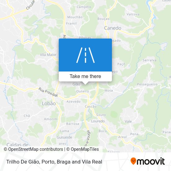 Trilho De Gião map