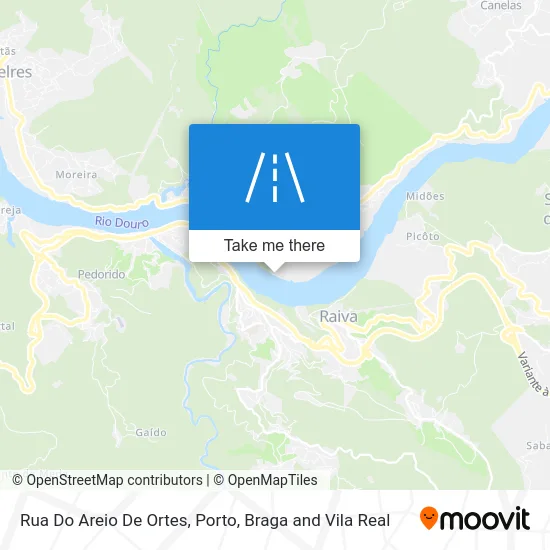 Rua Do Areio De Ortes map