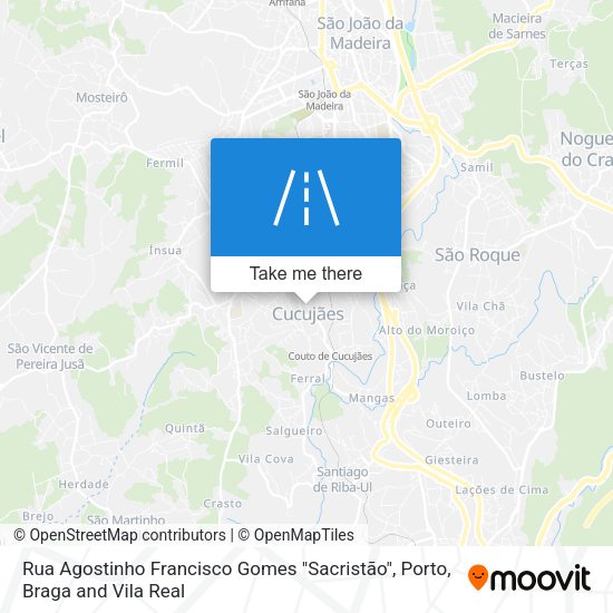 Rua Agostinho Francisco Gomes "Sacristão" mapa
