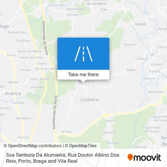 Ssa Senhora Da Alumieira; Rua Doutor Albino Dos Reis map