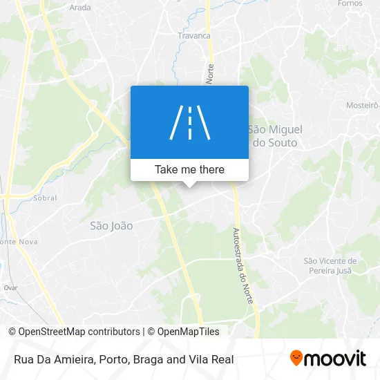 Rua Da Amieira map