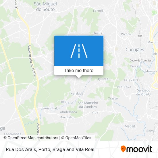 Rua Dos Arais mapa