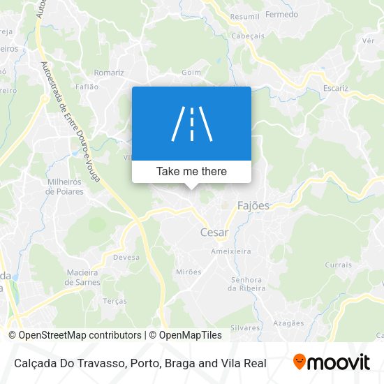 Calçada Do Travasso mapa