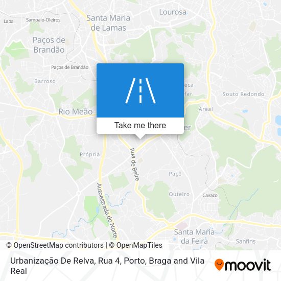 Urbanização De Relva, Rua 4 mapa
