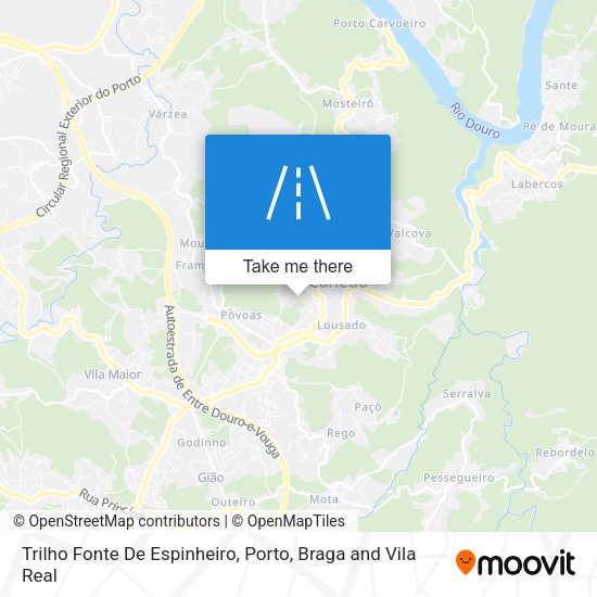 Trilho Fonte De Espinheiro mapa
