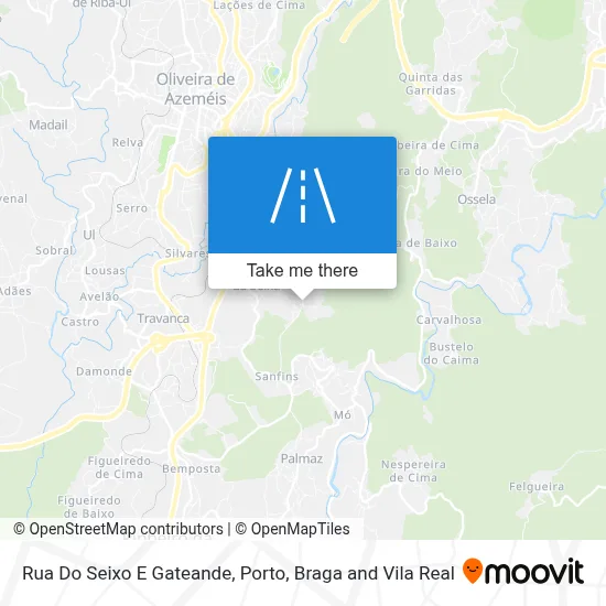 Rua Do Seixo E Gateande map