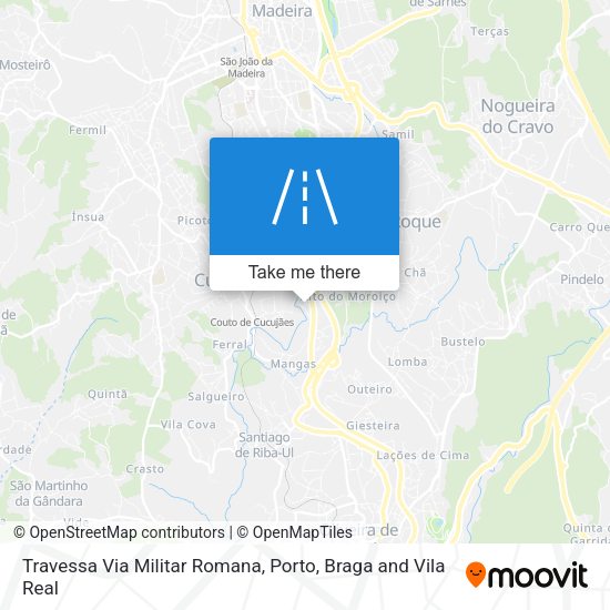 Travessa Via Militar Romana mapa