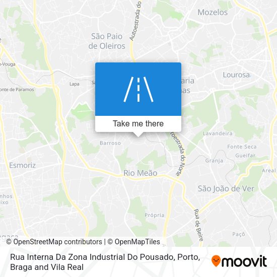 Rua Interna Da Zona Industrial Do Pousado map