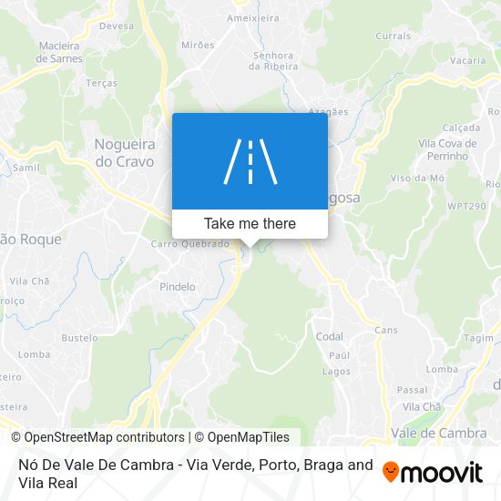 Nó De Vale De Cambra - Via Verde map