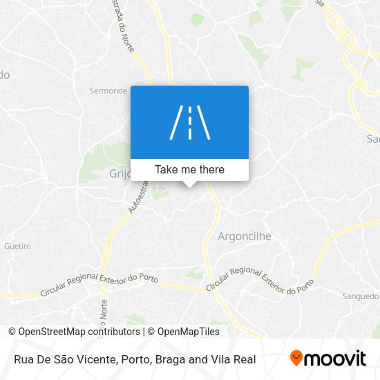 Rua De São Vicente mapa
