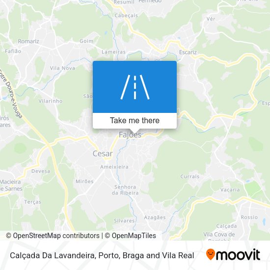 Calçada Da Lavandeira mapa