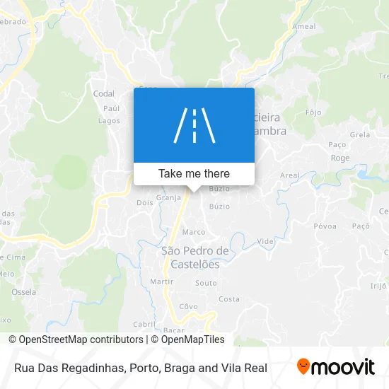 Rua Das Regadinhas map