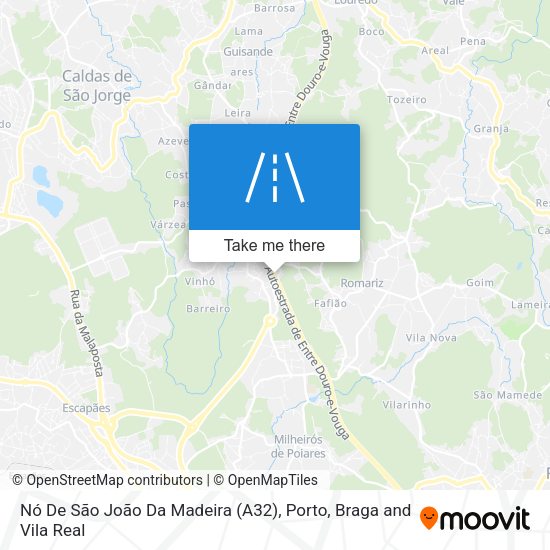 Nó De São João Da Madeira (A32) mapa