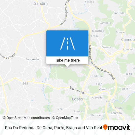Rua Da Redonda De Cima mapa