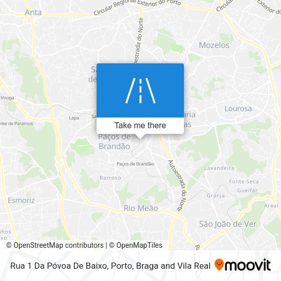 Rua 1 Da Póvoa De Baixo mapa