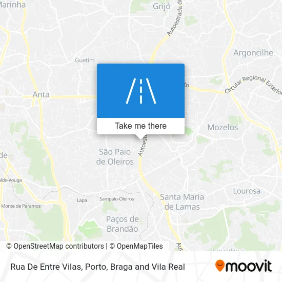 Rua De Entre Vilas map