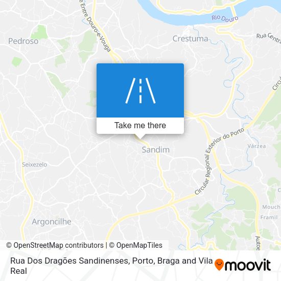 Rua Dos Dragões Sandinenses mapa