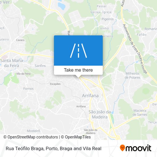 Rua Teófilo Braga mapa