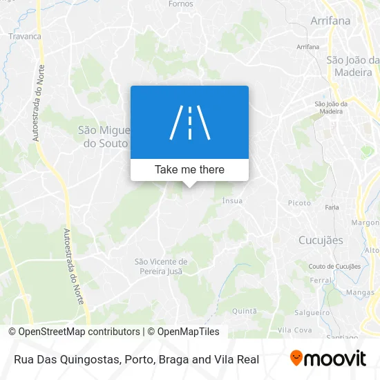 Rua Das Quingostas map