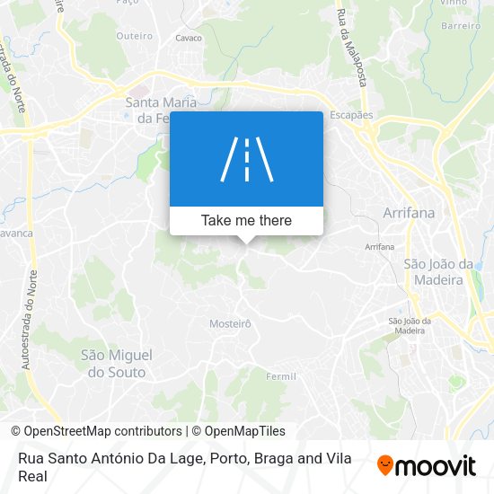 Rua Santo António Da Lage mapa