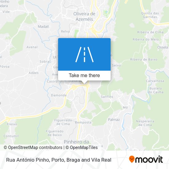 Rua António Pinho mapa