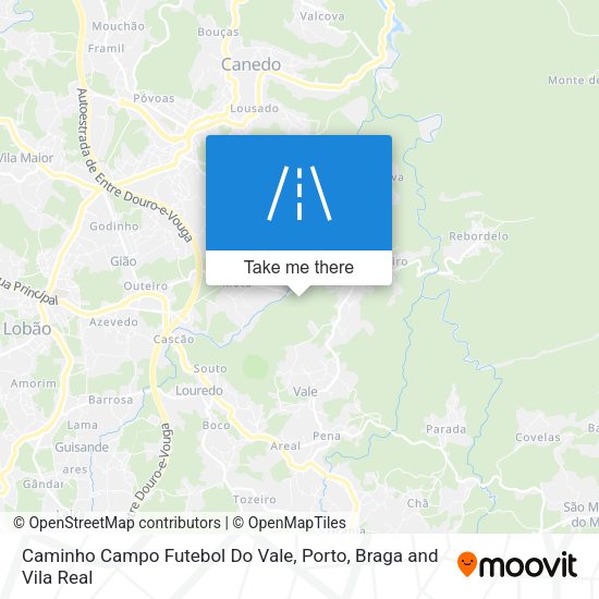 Caminho Campo Futebol Do Vale map
